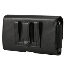 Load image into Gallery viewer, Lambskin Elastic Band Men 5.2 Inch Mobile Phone Universal Hanging Waist Leather Case with Card Slot,