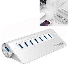 Load image into Gallery viewer, ORICO M3H7-V1 Aluminum Alloy 7 USB 3.0 Ports HUB with 30W Power Adapter, M3H7-V1