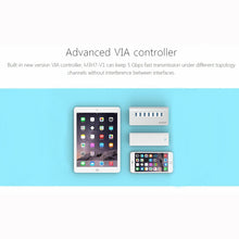 Load image into Gallery viewer, ORICO M3H7-V1 Aluminum Alloy 7 USB 3.0 Ports HUB with 30W Power Adapter, M3H7-V1