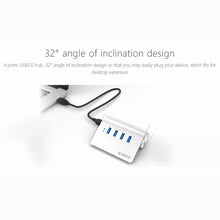 Load image into Gallery viewer, ORICO M3H4-V1 Aluminum Alloy 4 USB 3.0 Ports HUB, M3H4-V1