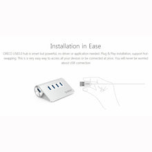 Load image into Gallery viewer, ORICO M3H4-V1 Aluminum Alloy 4 USB 3.0 Ports HUB, M3H4-V1