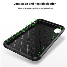 Load image into Gallery viewer, For iPhone X / XS Beetle Shape Carbon Fiber Texture Shockproof TPU Case, For iPhone X / XS