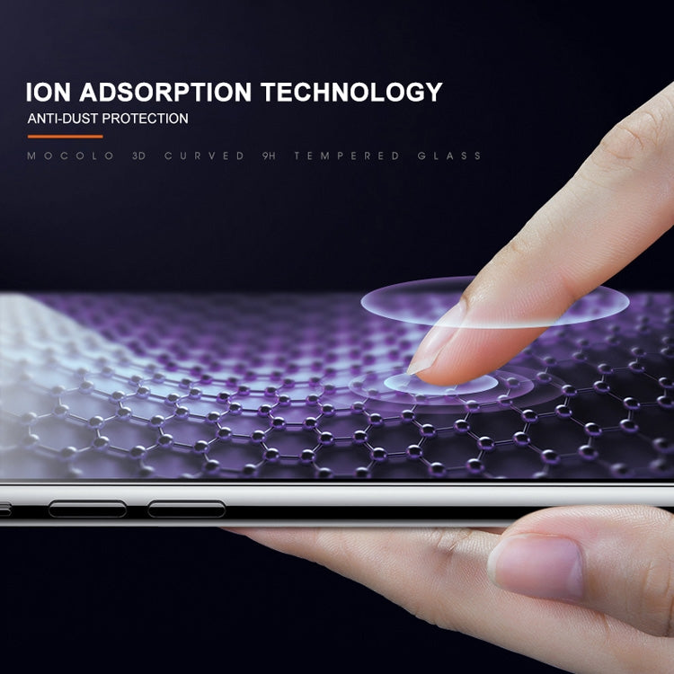 For iPhone 11 Pro / XS / X mocolo 0.33mm 9H 3D Round Edge Anti Blue-ray Tempered Glass Film