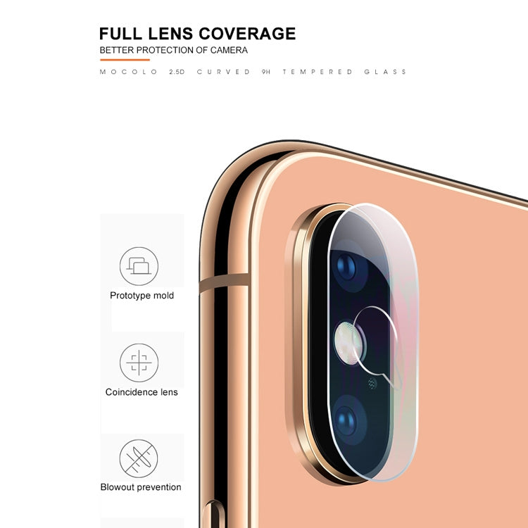 For iPhone XS / X mocolo 0.15mm 9H 2.5D Round Edge Rear Camera Lens Tempered Glass Film