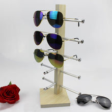 Load image into Gallery viewer, Oak Wood Glasses Display Frame Sunglasses Rack Display Stand, Oak Wood