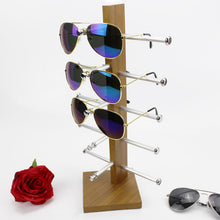 Load image into Gallery viewer, Grain Wood Glasses Display Frame Sunglasses Rack Display Stand, Grain Wood