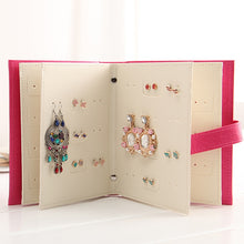Load image into Gallery viewer, Book Shape Creative Portable Ear Stud Earrings Display Rack Jewelry Storage Box