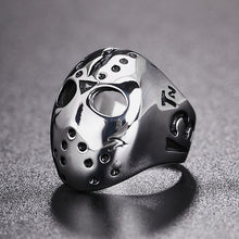 Load image into Gallery viewer, Europe and America Style Punk Gothic Rock Mask Skull Men Titanium Steel Ring, US Size: 11, Diameter: 20.7mm, Perimeter: 65mm, Diameter: 20.7mm
