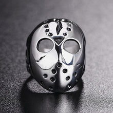 Load image into Gallery viewer, Europe and America Style Punk Gothic Rock Mask Skull Men Titanium Steel Ring, US Size: 11, Diameter: 20.7mm, Perimeter: 65mm, Diameter: 20.7mm