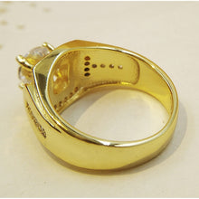 Load image into Gallery viewer, Fashion Businessman 18K White Gold Plated + AAA Zircon Men Diamond Ring, Size: 11, Diameter: 20.6mm, Perimeter: 64.6mm, Diameter: 20.621.4mm
