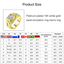 Load image into Gallery viewer, Fashion Businessman 18K White Gold Plated + AAA Zircon Men Diamond Ring, Size: 11, Diameter: 20.6mm, Perimeter: 64.6mm, Diameter: 20.621.4mm