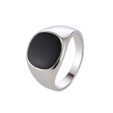 Load image into Gallery viewer, Europe and America Men Classic Alloy High Polished Drip Oil Style Ring, Size: 10, Diameter: 19.9mm, Perimeter: 62.4mm, 10