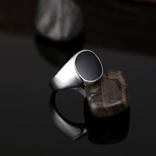 Load image into Gallery viewer, Europe and America Men Classic Alloy High Polished Drip Oil Style Ring, Size: 10, Diameter: 19.9mm, Perimeter: 62.4mm, 10