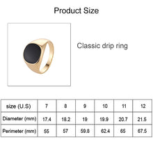 Load image into Gallery viewer, Europe and America Men Classic Alloy High Polished Drip Oil Style Ring, Size: 10, Diameter: 19.9mm, Perimeter: 62.4mm, 10