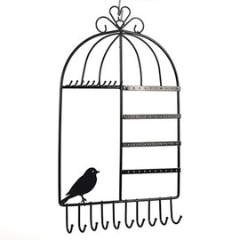 Birdcage Shape Ear Stud Earrings Bracelet Pendant Necklace Jewelry Display Storage Rack