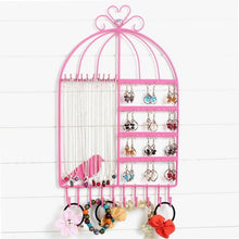 Load image into Gallery viewer, Birdcage Shape Ear Stud Earrings Bracelet Pendant Necklace Jewelry Display Storage Rack