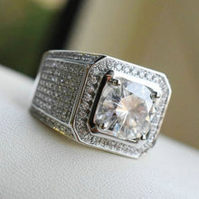 Load image into Gallery viewer, Fashion Full Rhinestone Micro-insert Silver Ring, US Size: 11, Diameter: 20.7mm, Perimeter: 65mm, 11