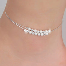 Load image into Gallery viewer, Simple Fashion Frosted Bead Personality Silver Plated Anklet(Silver)