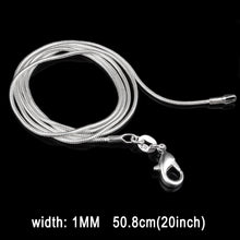 Load image into Gallery viewer, 1MM Personality Fashion Silver Plated Snake Bone Chain(Silver length:20 inch), length:20 inch