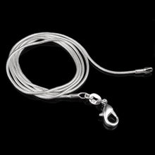 Load image into Gallery viewer, 1MM Personality Fashion Silver Plated Snake Bone Chain(Silver length:38 inch), length:38 inch