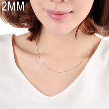 Load image into Gallery viewer, 2MM Personality Fashion Silver Plated Snake Bone Chain(Silver length:16 inch), length:16 inch