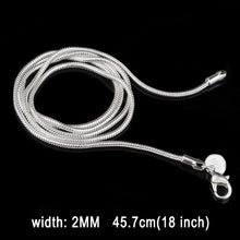 Load image into Gallery viewer, 2MM Personality Fashion Silver Plated Snake Bone Chain(Silver length:18 inch), length:18 inch