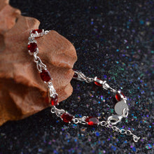 Load image into Gallery viewer, Womens Fashionable Temperamental Ruby Bracelet(Red+silver)