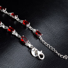 Load image into Gallery viewer, Womens Fashionable Temperamental Ruby Bracelet(Red+silver)