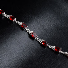 Load image into Gallery viewer, Womens Fashionable Temperamental Ruby Bracelet(Red+silver)