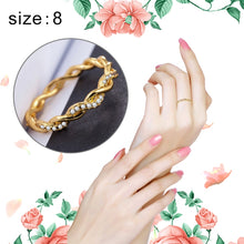 Load image into Gallery viewer, Simple Stylish Ladies Full Rhinestone Twist Modelling Ring(US Size:8), US Size:8