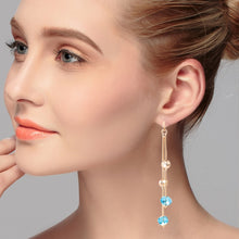 Load image into Gallery viewer, Personality Sweet Fairy Qualities Fashion Long Tassel Crystal Earrings
