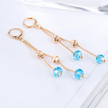 Load image into Gallery viewer, Personality Sweet Fairy Qualities Fashion Long Tassel Crystal Earrings