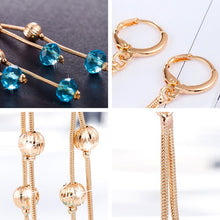 Load image into Gallery viewer, Personality Sweet Fairy Qualities Fashion Long Tassel Crystal Earrings