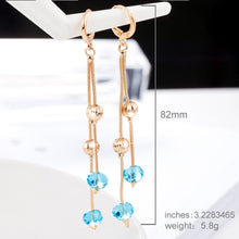 Load image into Gallery viewer, Personality Sweet Fairy Qualities Fashion Long Tassel Crystal Earrings