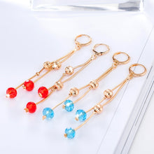 Load image into Gallery viewer, Personality Sweet Fairy Qualities Fashion Long Tassel Crystal Earrings