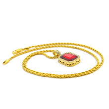 Load image into Gallery viewer, Hip Hop Mini Rhinestone Colorful Pendant Twist Gold Chain Necklace for Men, JEWE0309AA, JEWE0309AB, JEWE0309AC, JEWE0309AD
