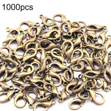Load image into Gallery viewer, 1000 PCS 12mm DIY Jewelry Accessories High-quality Alloy Lobster Claw, 1000 PCS