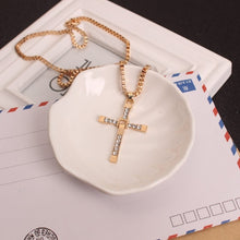 Load image into Gallery viewer, Fashion Rhinestone Cross Pendant Encrypted Box Necklace