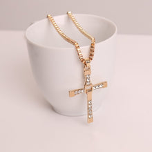 Load image into Gallery viewer, Fashion Rhinestone Cross Pendant Encrypted Box Necklace