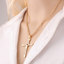 Load image into Gallery viewer, Fashion Rhinestone Cross Pendant Encrypted Box Necklace