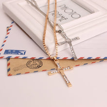 Load image into Gallery viewer, Fashion Rhinestone Cross Pendant Encrypted Box Necklace
