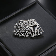 Load image into Gallery viewer, 1 PCS Women Diamond-shape Silver Flower Fan-sharped Asymmetric Stud Earrings