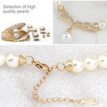 Load image into Gallery viewer, 3 in 1 Bridal Accessories Lady Classic Fashion Bead Earring Necklace Jewelry Set