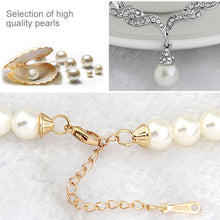 Load image into Gallery viewer, 3 in 1 Bridal Accessories Lady Classic Fashion Bead Earring Necklace Jewelry Set
