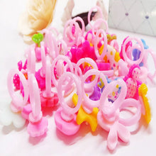 Load image into Gallery viewer, 40 PCS Children Cute Cartoon Resin Flower Animal Heart Bow-knot Ring, Smooth Surface, Smooth Surface, 40 PCS