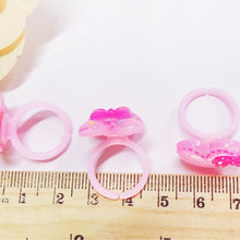 Load image into Gallery viewer, 40 PCS Children Cute Cartoon Resin Flower Animal Heart Bow-knot Ring, Smooth Surface, Smooth Surface, 40 PCS