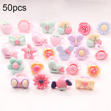 Load image into Gallery viewer, 50 PCS Children Cute Cartoon Resin Flower Animal Heart Bow-knot Ring, Frosted Surface, Frosted Surface, 50 PCS
