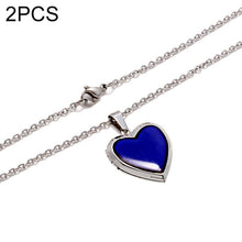 Load image into Gallery viewer, 2 PCS MN4008 Heart Photo Box Pendant Temperature Sensitive Discoloration Necklace Jewelry