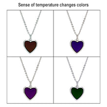 Load image into Gallery viewer, 2 PCS MN4008 Heart Photo Box Pendant Temperature Sensitive Discoloration Necklace Jewelry