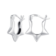 Load image into Gallery viewer, SCE1615 Sterling Silver S925 Simple Versatile Star Earrings, SCE1615